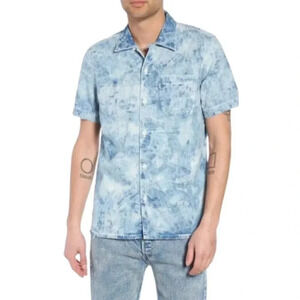 Levi's Mens Small Hawaiian  Shirt Button Tie Dye